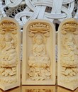 Hộp Gỗ 3 Mặt Phật Nhỏ ( thế chí-di đà- quan âm) ngồi kiểu 3
