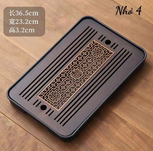 KHAY NHỰA  MẶT GỖ NHỎ