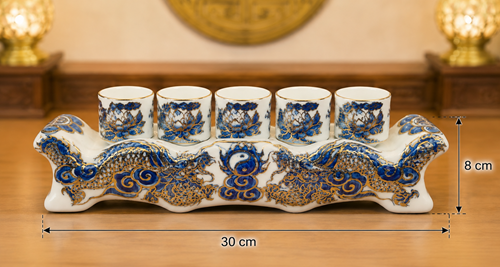Kỷ ngai 5 vàng nổi lam