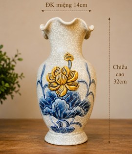 Lọ lượn miệng men rạn h32 sen