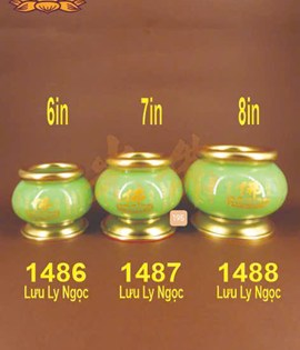 lư lưu ly kinh xanh 1486 6in