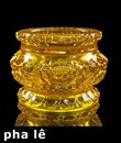 lư pha lê vàng 7in