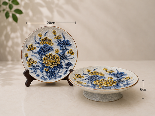 Mâm bồng  men rạn S2 P20 SEN