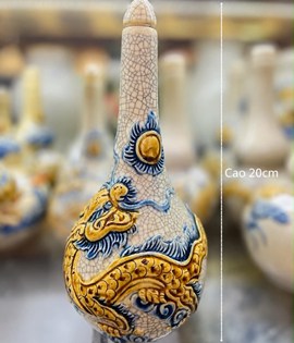 Nậm 1 bầu men rạn S3 rồng