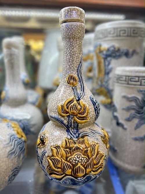 Nậm 2 bầu men rạn S1 Sen