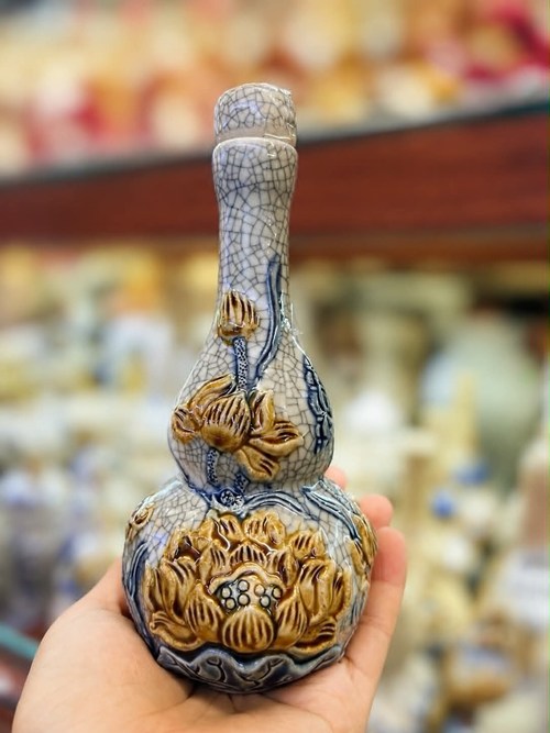 Nậm 2 bầu men rạn S3 Sen