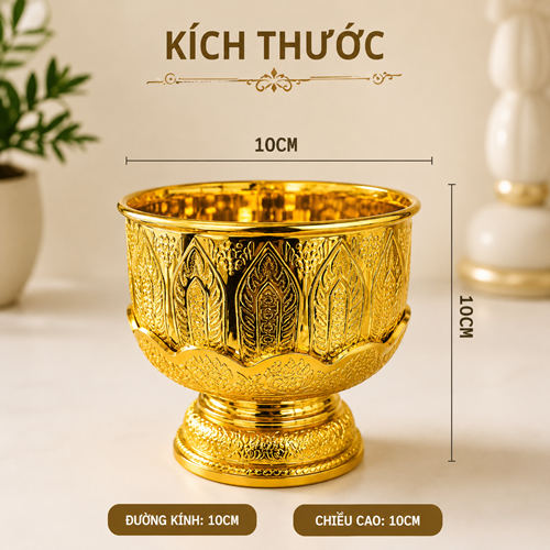Ô NHỰA KHÔNG NẮP SỐ 10 VÀNG