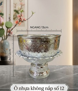 Ô NHỰA KHÔNG NẮP SỐ 12 TRẮNG
