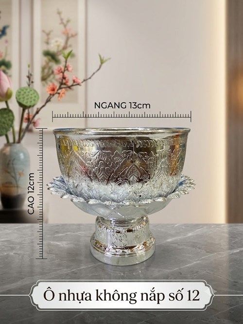 Ô NHỰA KHÔNG NẮP SỐ 12 TRẮNG
