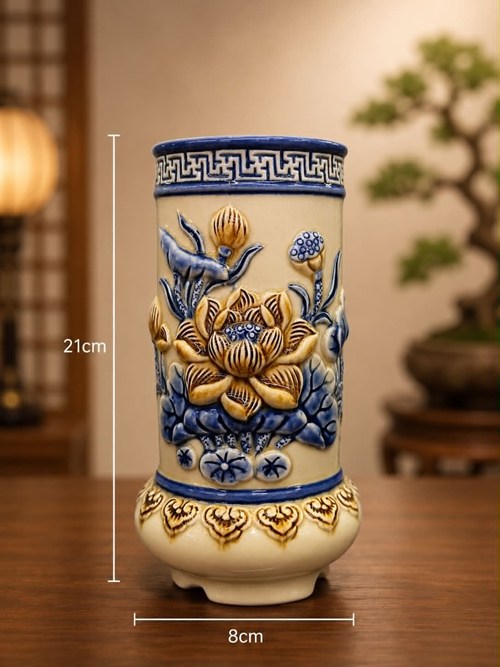 Ống hương hoàng thổ S2 sen