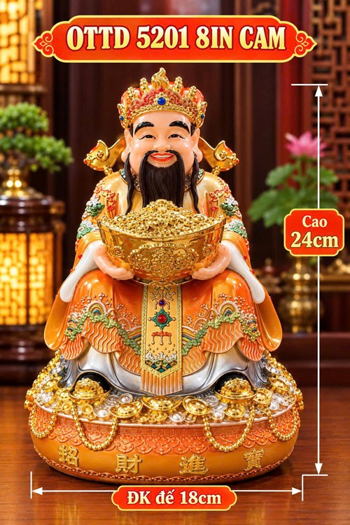 ông thần tiền đá 5201 8in cam