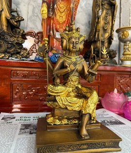phật 4 mặt dát vàng 30cm
