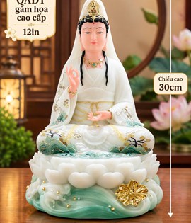 QA Đá Trắng gấm hoa cao cấp 12in