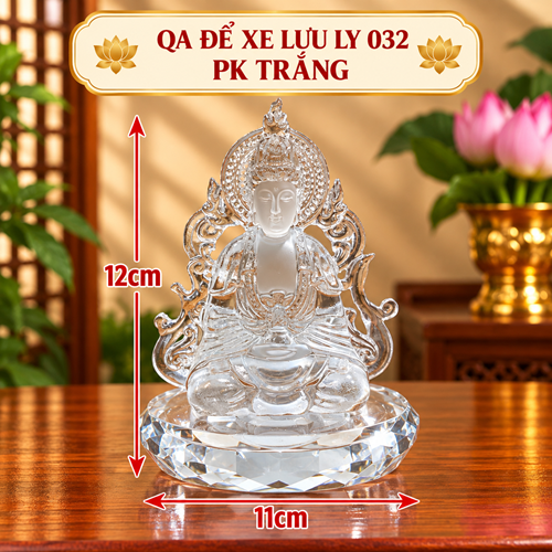 quan âm để xe lưu ly 032pk trắng