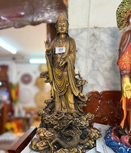 quan âm đứng rồng 50cm