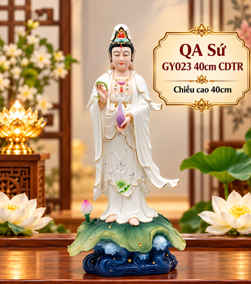 Quan Âm Sứ  GY 023 40CM CDTR