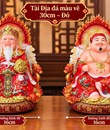 Tài địa đá màu vẽ 30cm đỏ