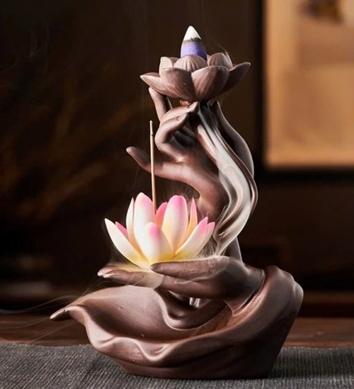 Thác khói bàn tay màu đất