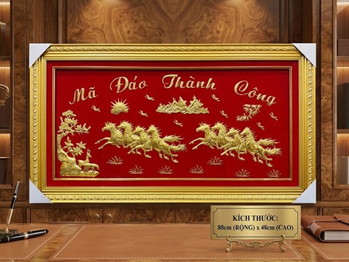 tranh dát vàng 48*88 mã đáo thành công