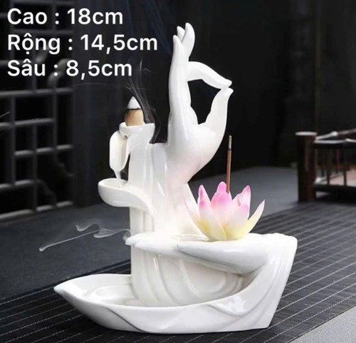 Đốt  trầm bàn tay 0092 trắng