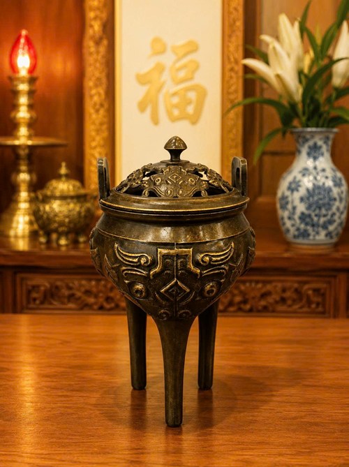 XÔNG TRẦM BẦU 2 TAI CHÂN CAO