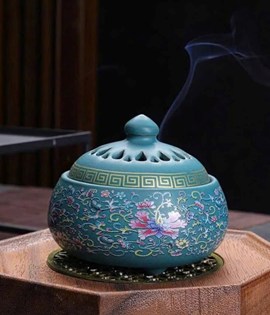 Xông trầm hoa xanh