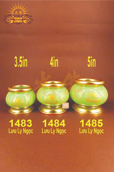 lư lưu ly kinh xanh 1484 4in