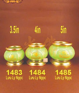 lư lưu ly kinh xanh 1485 5in