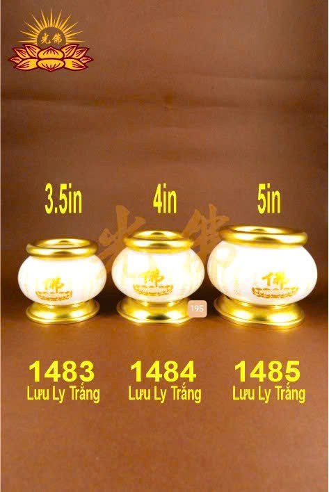 lư lưu ly kinh trắng 1485 5in