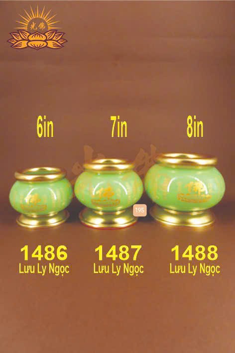lư lưu ly kinh xanh 1487 7in
