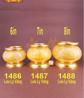 lư lưu ly kinh vàng 1487 7in