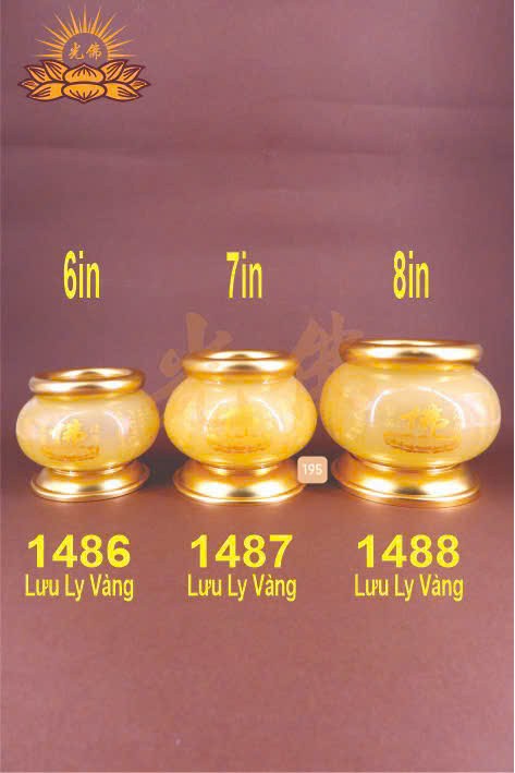 lư lưu ly kinh vàng 1487 7in