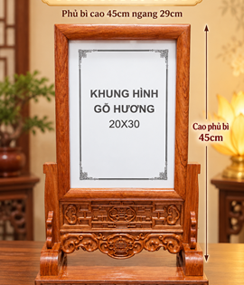 Khung hình gỗ hương 21*31 VD