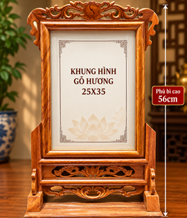 Khung hình gỗ hương 25*35VD