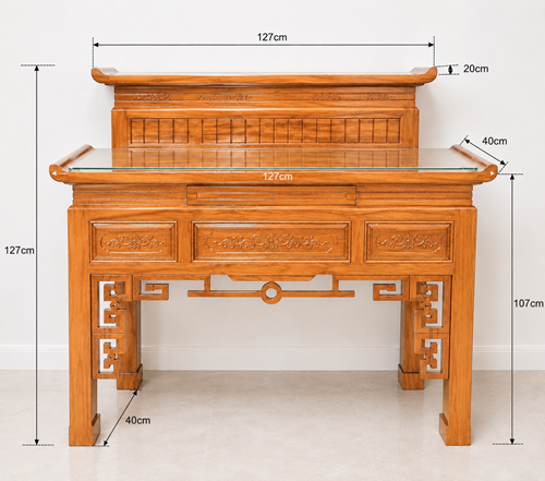 BT 2 Tầng Gỗ gõ 127cm Đặc Biệt
