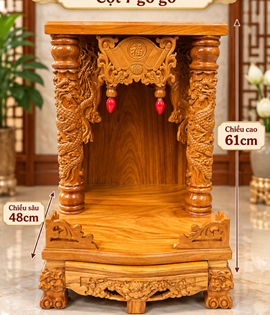 Trang Thờ Gỗ Gõ 40 Cột 7