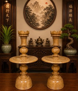 Chân Đèn Gỗ Gõ 5T