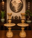 Chân Đèn Gỗ Gõ 6T
