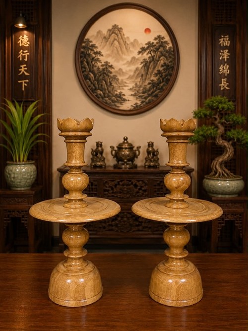 Chân Đèn Gỗ Gõ 6T