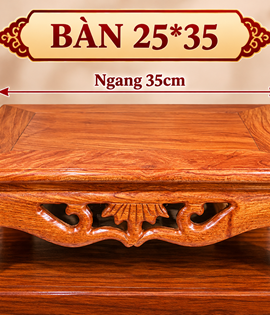 Bàn 25*35 gỗ hương