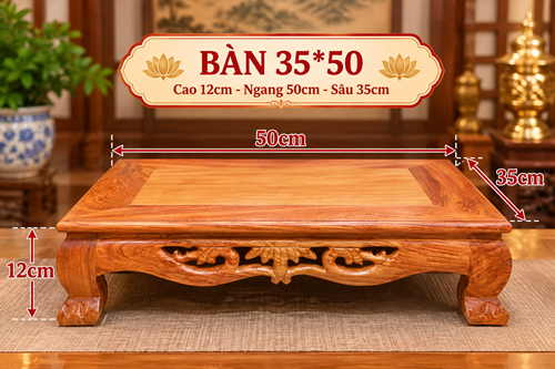 bàn 35*50 (gỗ hương)