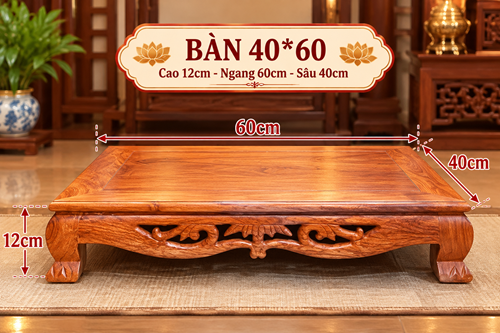 bàn 40*60 (gỗ hương)