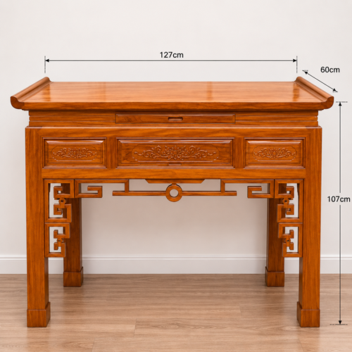 BÀN THỜ 1 TẦNG GỖ GÕ DB 127CM