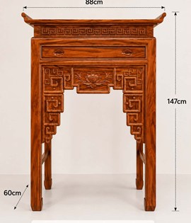 Bàn Thờ 1 Tầng gỗ Hương 88cm cao 147cm