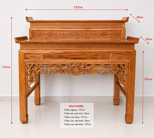 Bàn thờ 2 tầng gỗ hương 127