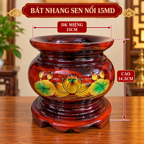 Bát nhang sen nổi 15MD