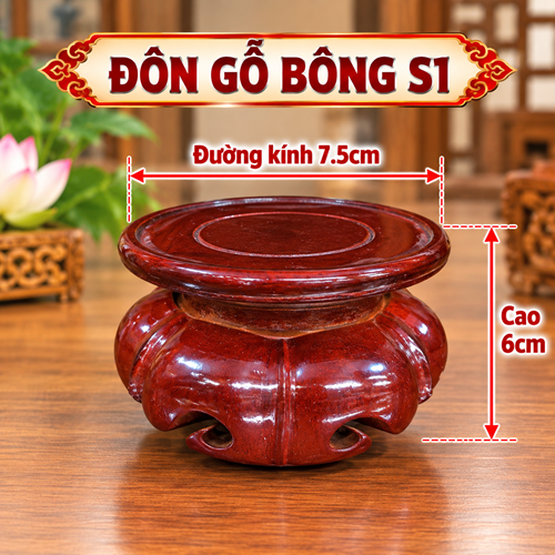 Đôn gỗ bông số1