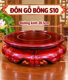 Đôn gỗ bông số10