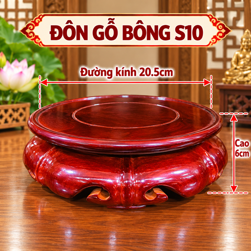 Đôn gỗ bông số10