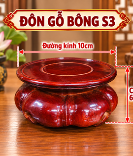 Đôn gỗ bông số3